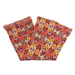 COPPER KEY 100% RAYON WIDE LEG PULL ON PANTS - MULTI-COLOR - MEDIUM
